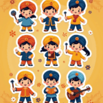 Indian Gods - Religious - Stickers Sheet v44